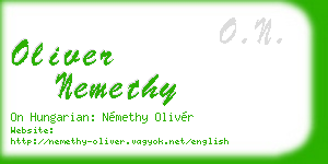 oliver nemethy business card