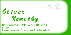 oliver nemethy business card